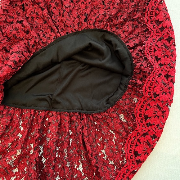 Alexia Admor Red Lace Fitted Dress - Picture 10 of 14